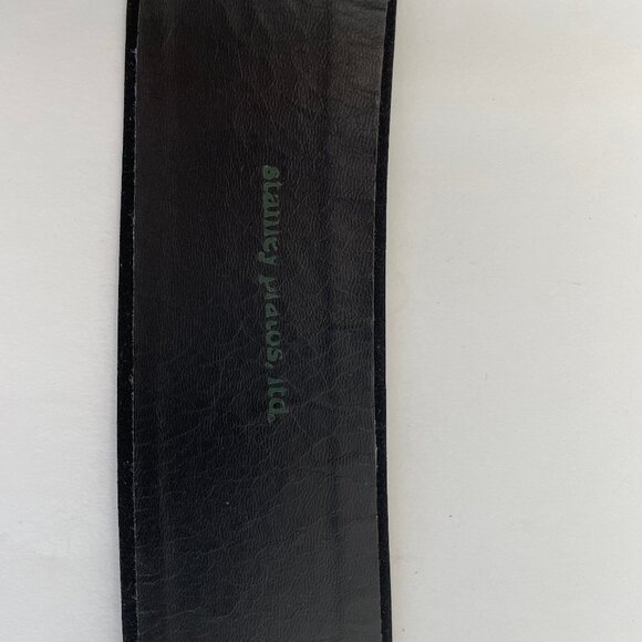 Wide black satin belt - Picture 3 of 5